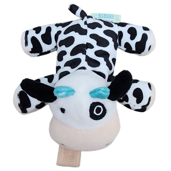 Le Bebe Favorite Cow Plush Pacifier Holder Infant Toy Lovey Super Cute Snuggly - Picture 1 of 4
